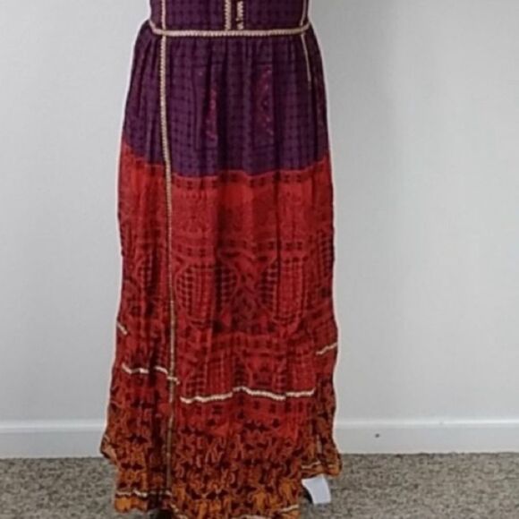 Jessica London Elegant Purple And Red Maxi Women’s Dress Size 16 Plus - Picture 7 of 8